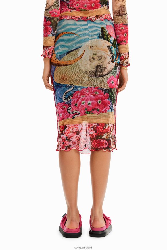 Desigual Women Slim tulle midi skirt Clothing PFVZ0B304
