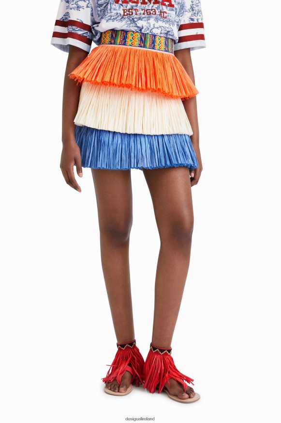 Desigual Women Stella Jean fringed mini skirt Clothing PFVZ0B613
