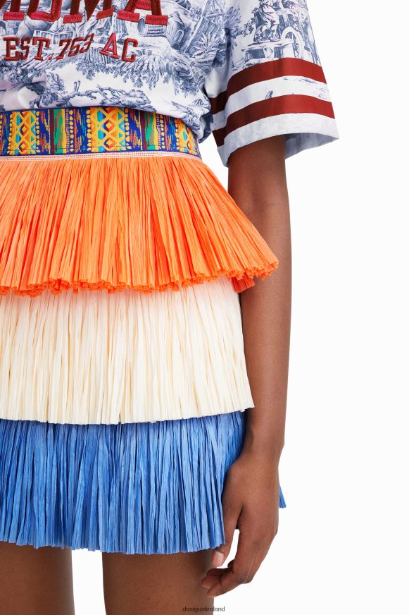 Desigual Women Stella Jean fringed mini skirt Clothing PFVZ0B613