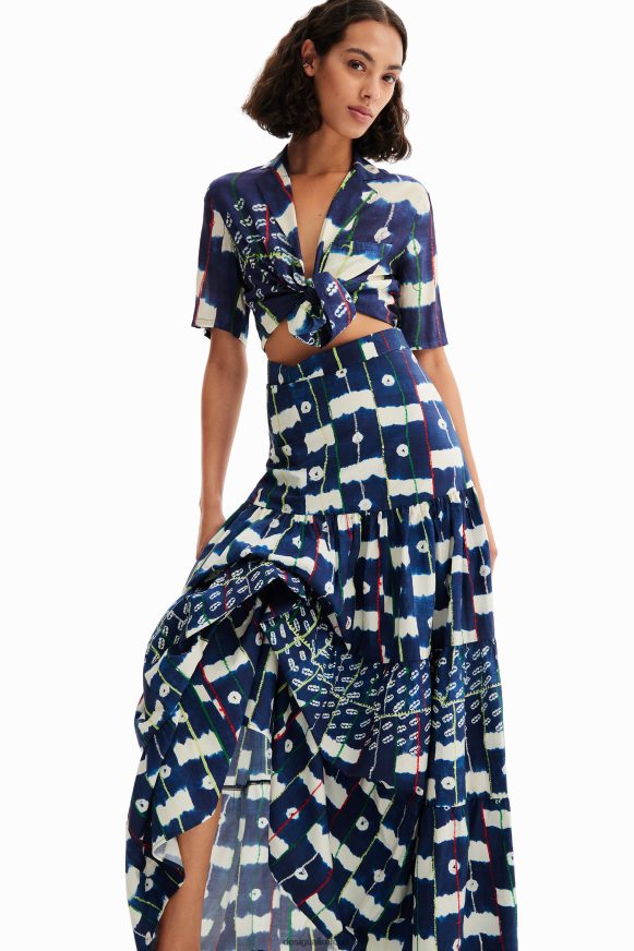 Desigual Women Stella Jean multi-position long skirt Clothing PFVZ0B311