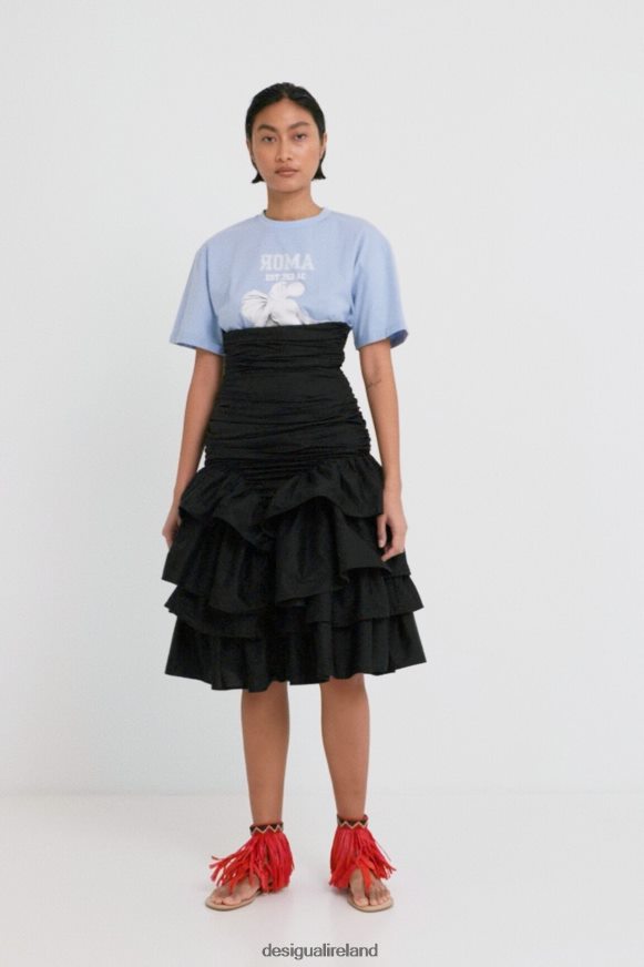 Desigual Women Stella Jean ruffled draped skirt Clothing PFVZ0B816
