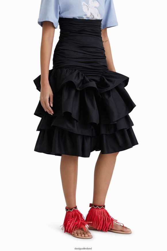 Desigual Women Stella Jean ruffled draped skirt Clothing PFVZ0B816