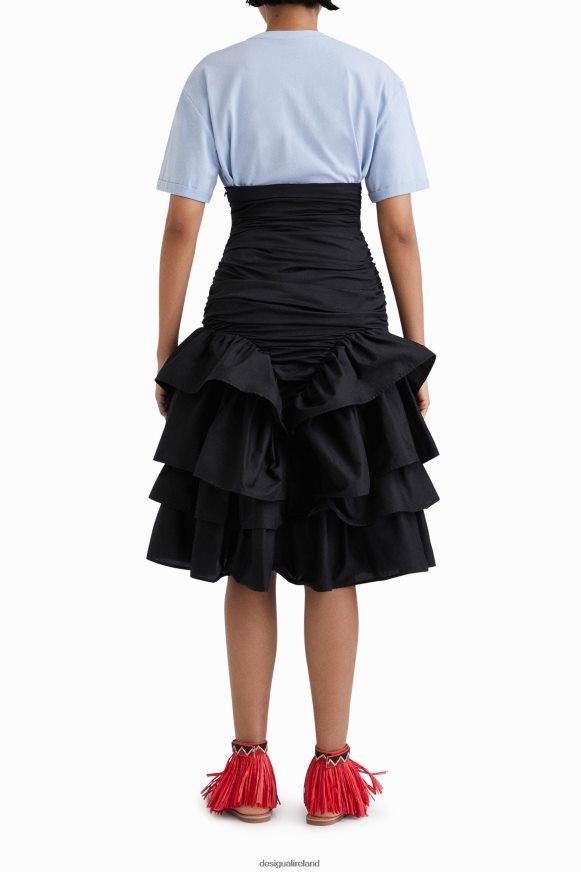 Desigual Women Stella Jean ruffled draped skirt Clothing PFVZ0B816