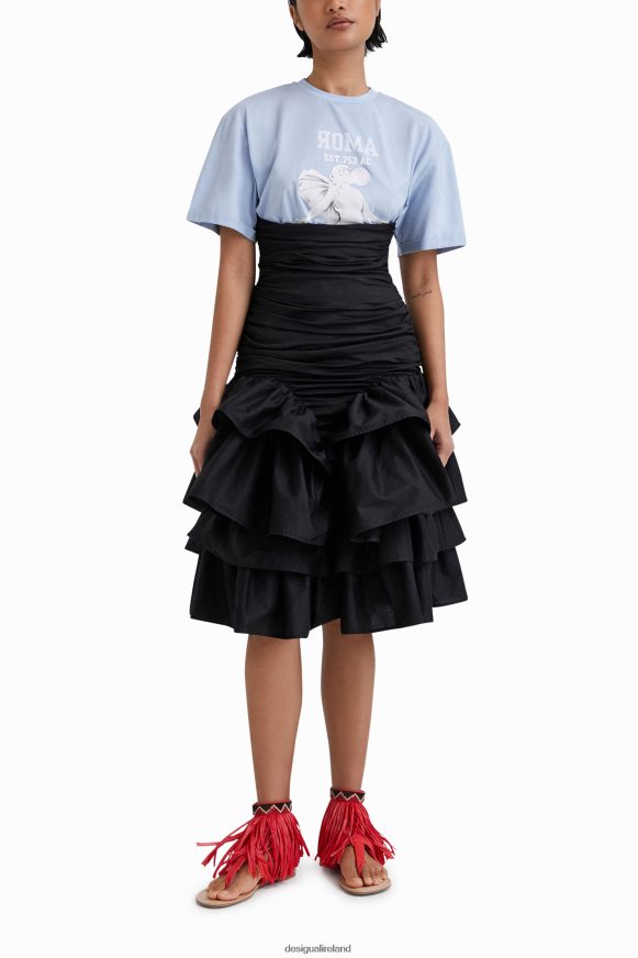 Desigual Women Stella Jean ruffled draped skirt Clothing PFVZ0B816