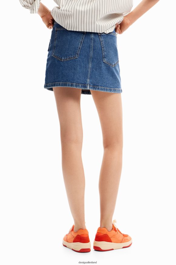 Desigual Women Studded denim mini skirt Clothing PFVZ0B177