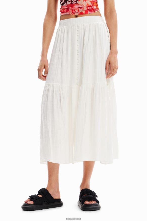 Desigual Women Textured midi skirt Clothing PFVZ0B859