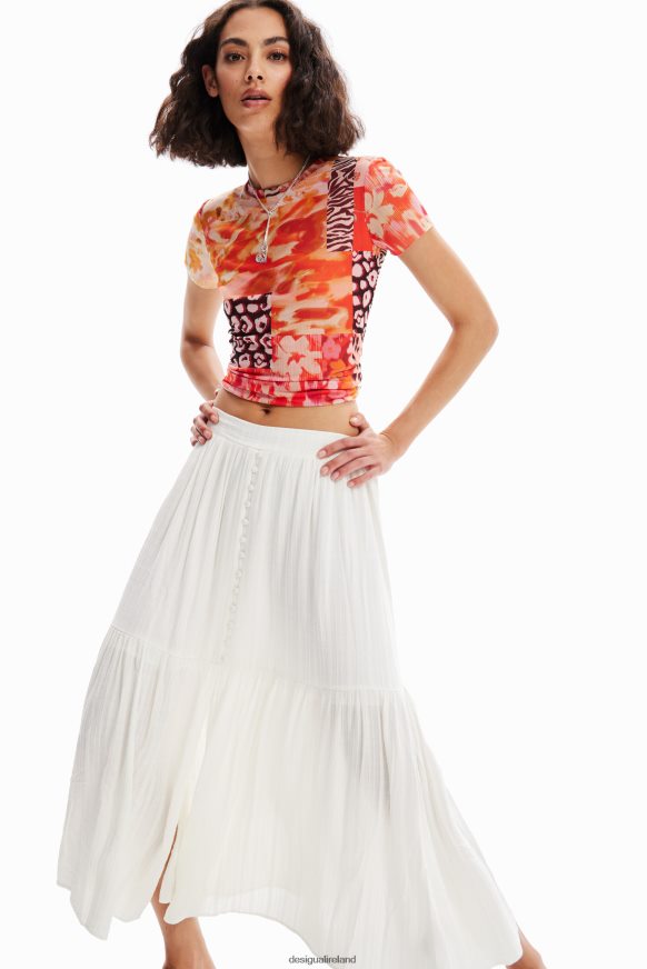 Desigual Women Textured midi skirt Clothing PFVZ0B859