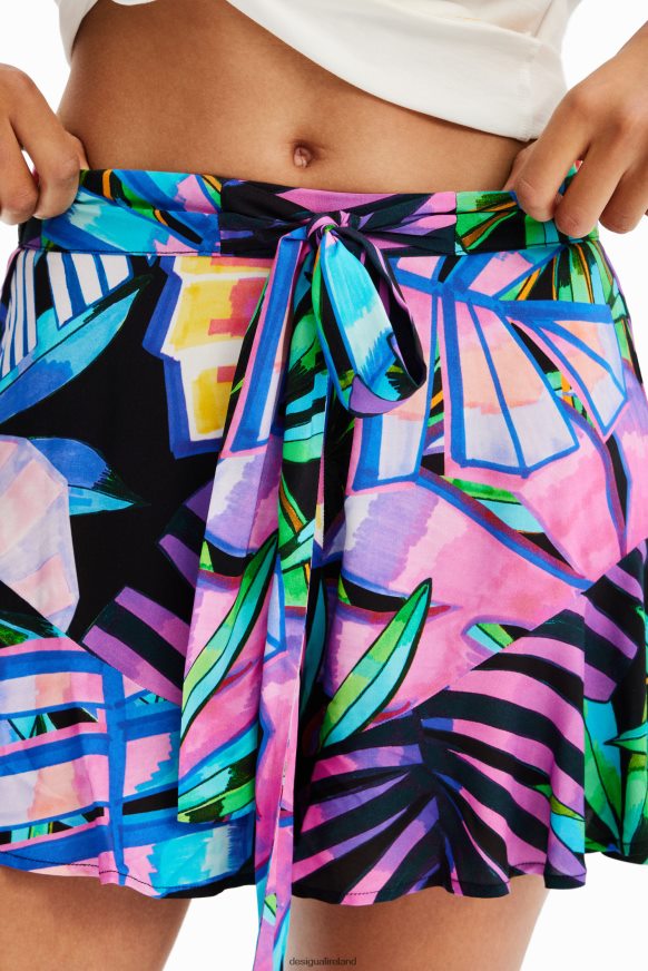 Desigual Women Tropical ruffle shorts Clothing PFVZ0B380