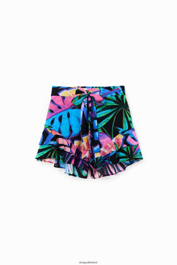 Desigual Women Tropical ruffle shorts Clothing PFVZ0B380