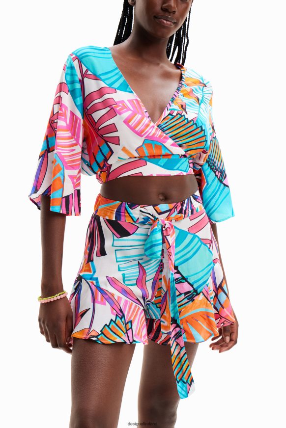 Desigual Women Tropical ruffle shorts Clothing PFVZ0B502