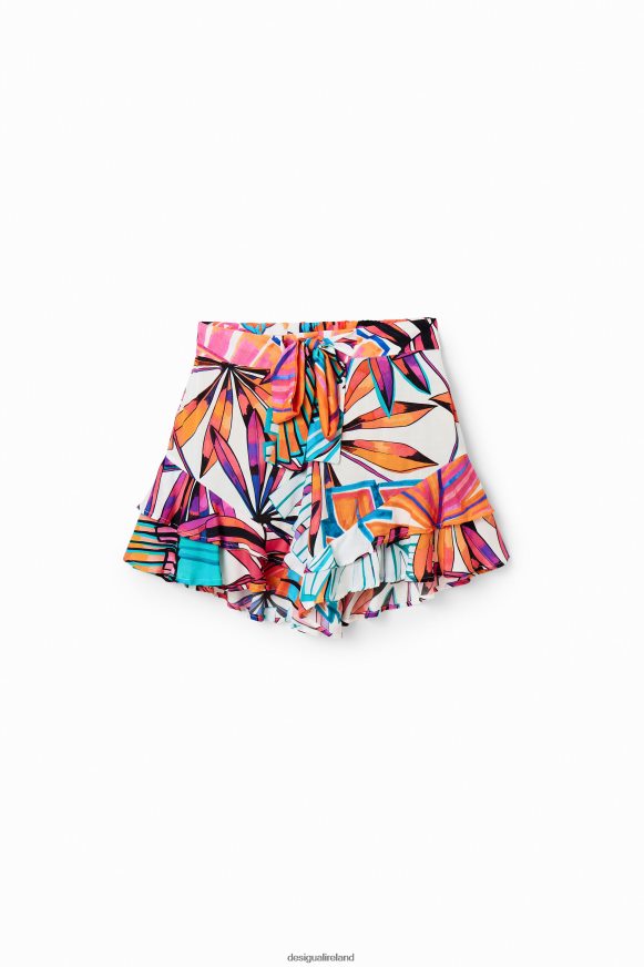 Desigual Women Tropical ruffle shorts Clothing PFVZ0B502