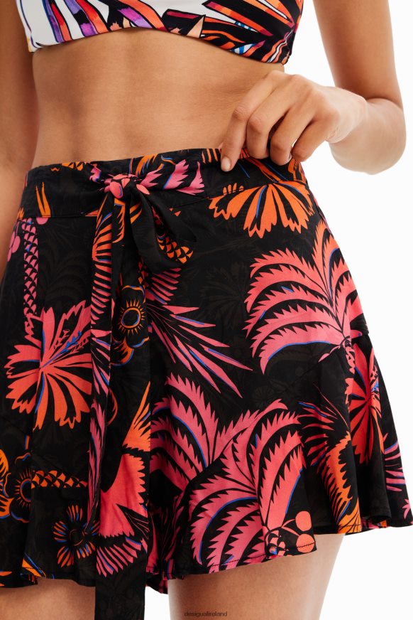 Desigual Women Tropical ruffle shorts Clothing PFVZ0B546