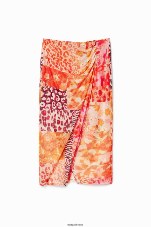 Desigual Women Tulle patchwork midi skirt Clothing PFVZ0B479