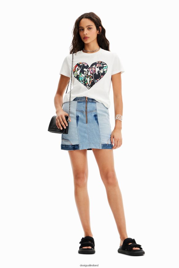 Desigual Women Upcycled denim mini-skirt Clothing PFVZ0B916