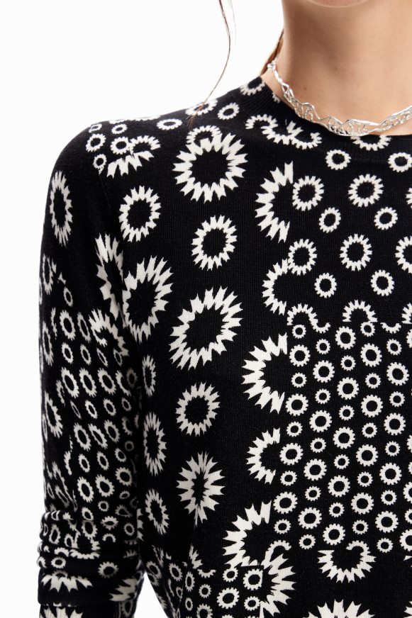 Desigual Women Fine geometric patchwork pullover Clothing PFVZ0B28