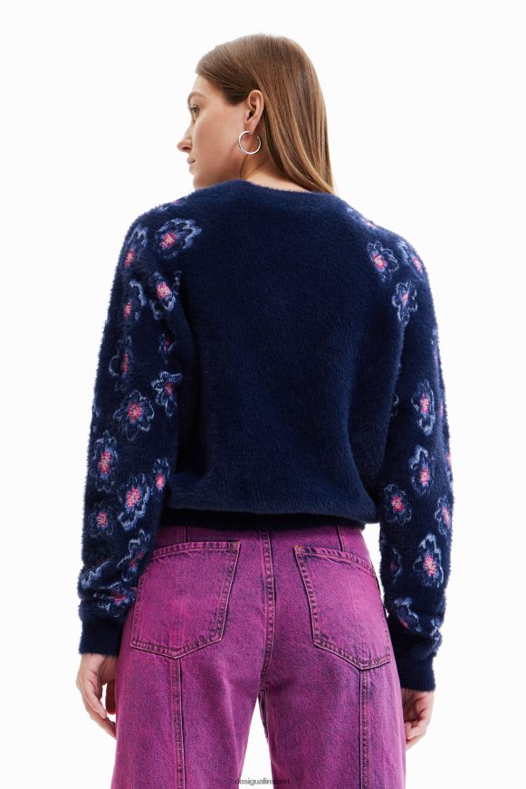Desigual Women Floral fur-effect pullover Clothing PFVZ0B350