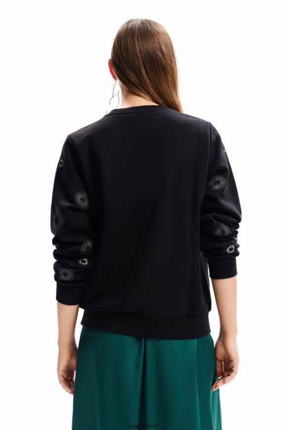 Desigual Women Geometric embroidered sweatshirt Clothing PFVZ0B264