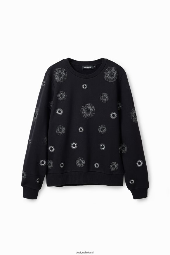 Desigual Women Geometric embroidered sweatshirt Clothing PFVZ0B264