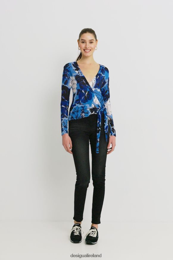 Desigual Women Knit print jumper bow Clothing PFVZ0B1163