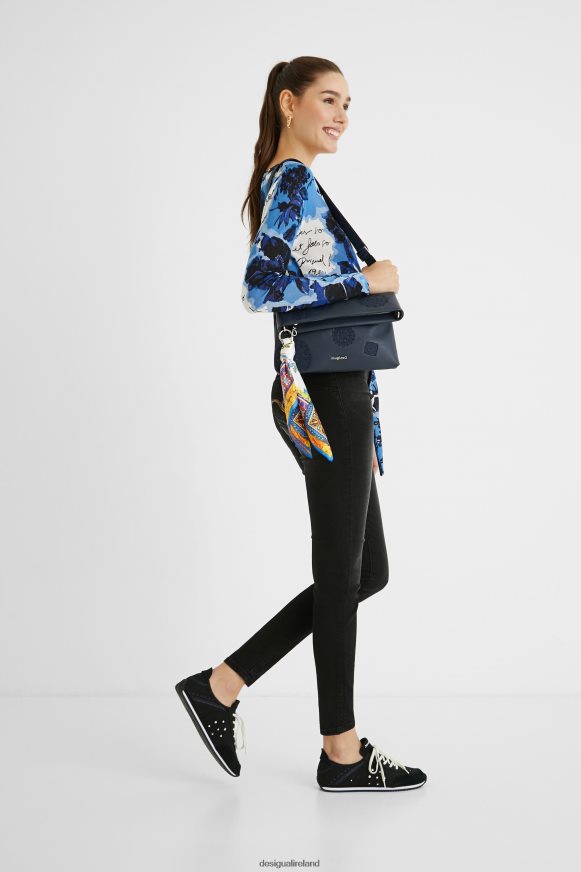 Desigual Women Knit print jumper bow Clothing PFVZ0B1163