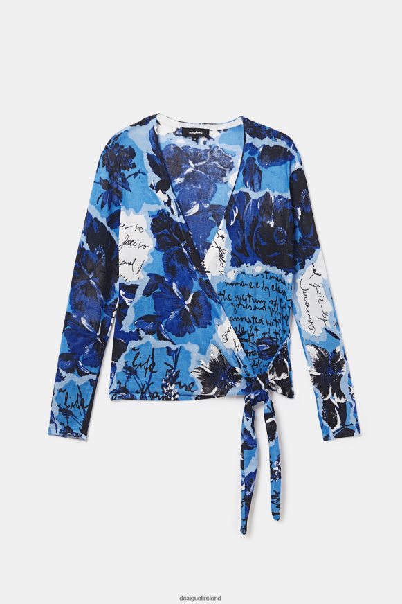 Desigual Women Knit print jumper bow Clothing PFVZ0B1163