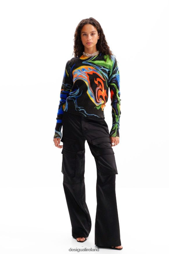 Desigual Women Marbled pullover Clothing PFVZ0B992