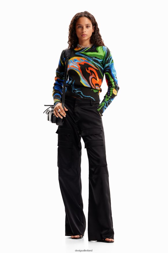 Desigual Women Marbled pullover Clothing PFVZ0B992