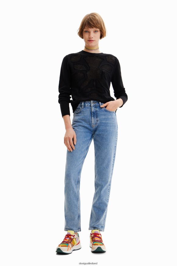 Desigual Women Openwork flower pullover Clothing PFVZ0B300