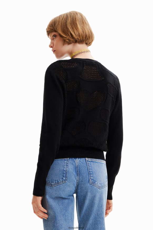 Desigual Women Openwork flower pullover Clothing PFVZ0B300