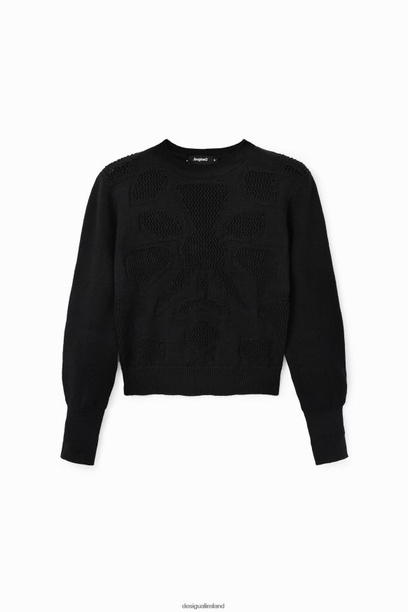 Desigual Women Openwork flower pullover Clothing PFVZ0B300