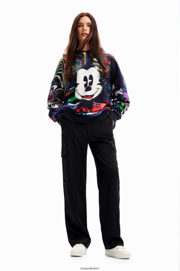 Desigual Women Oversize Mickey Mouse sweatshirt Clothing PFVZ0B34