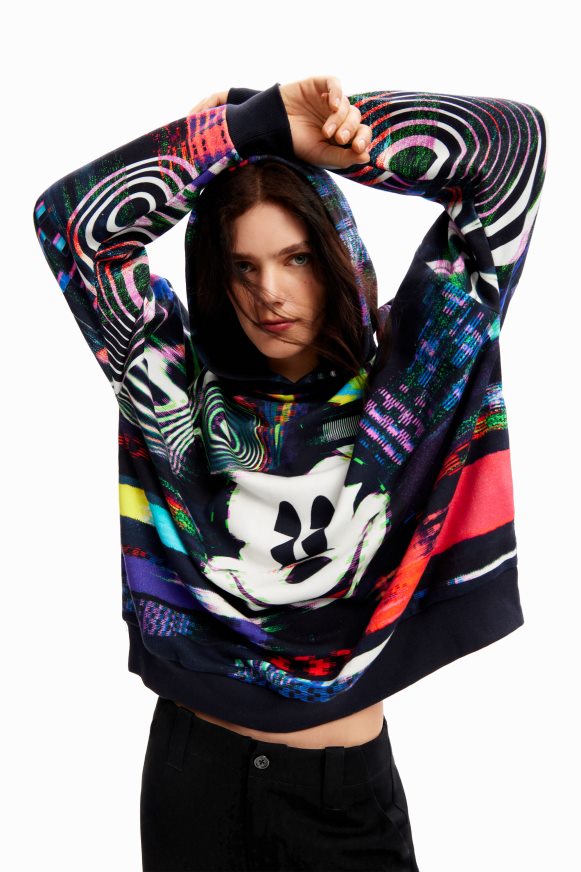 Desigual Women Oversize Mickey Mouse sweatshirt Clothing PFVZ0B34