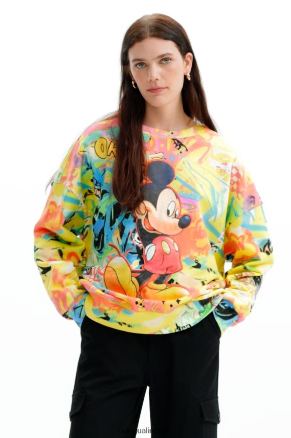 Desigual Women Oversize Mickey Mouse sweatshirt Clothing PFVZ0B7