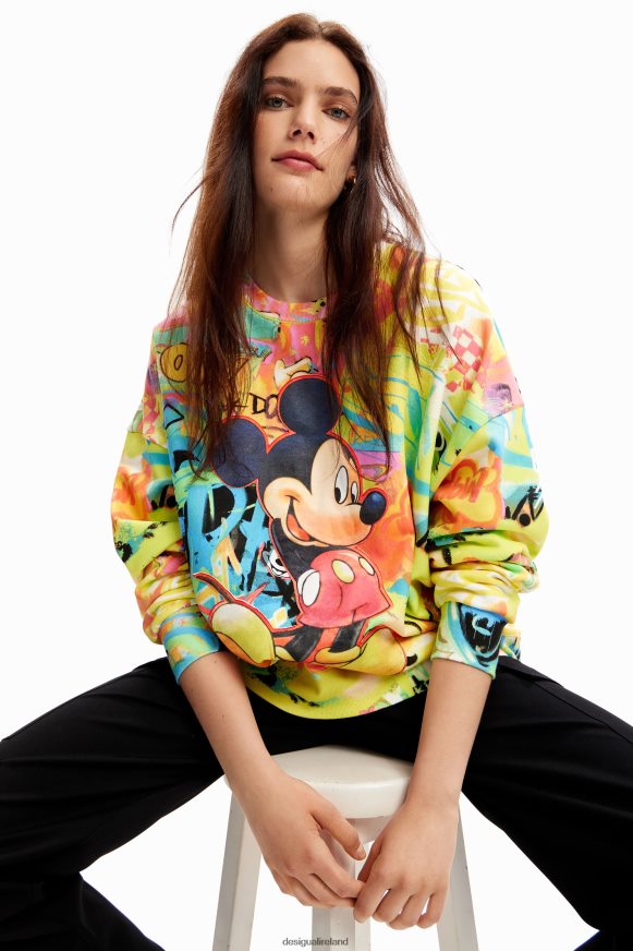 Desigual Women Oversize Mickey Mouse sweatshirt Clothing PFVZ0B7