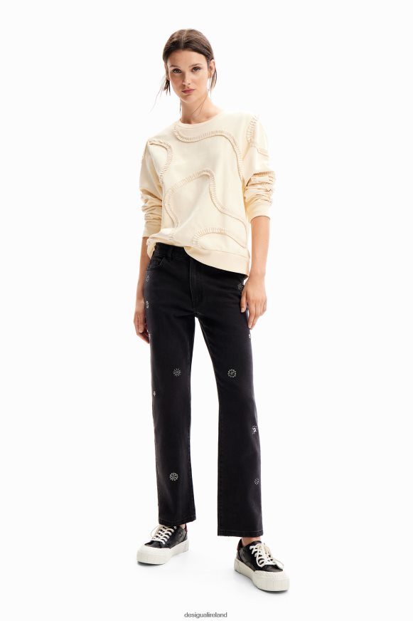 Desigual Women Pleated strip sweatshirt Clothing PFVZ0B26