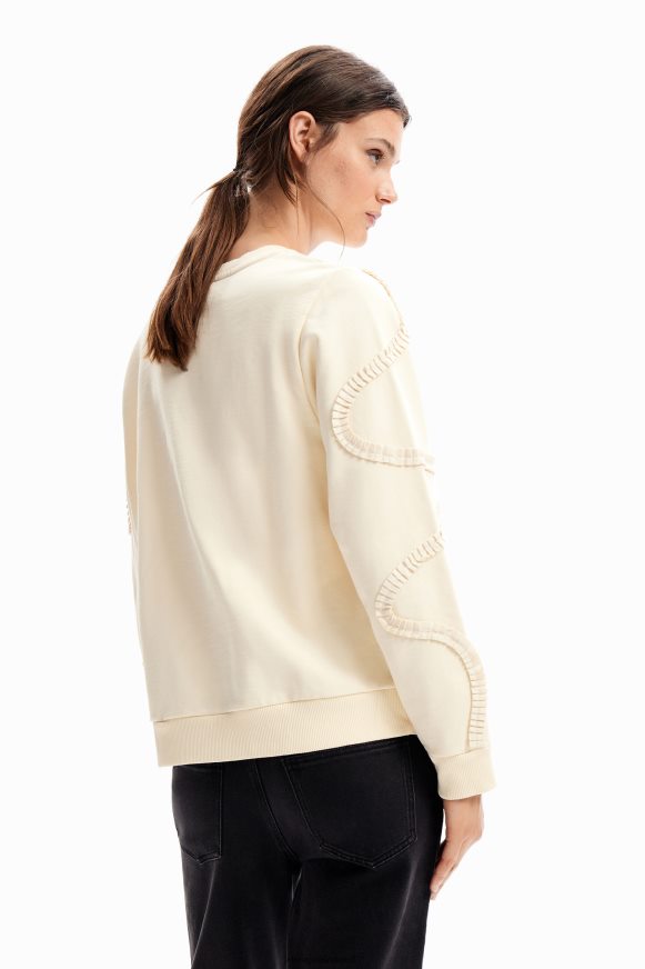 Desigual Women Pleated strip sweatshirt Clothing PFVZ0B26