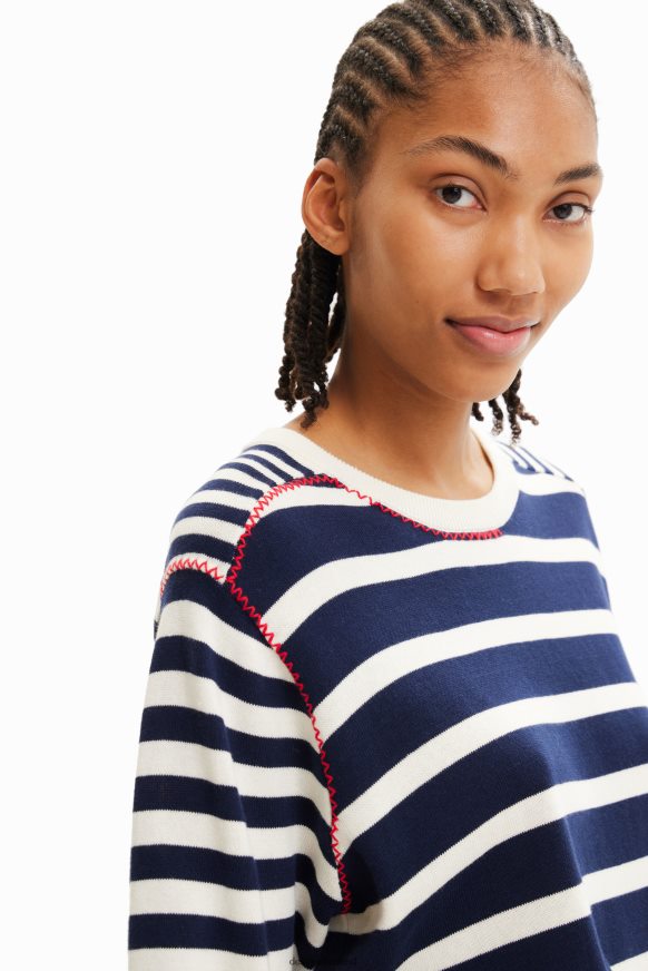 Desigual Women Sailor stripes pullover Clothing PFVZ0B836