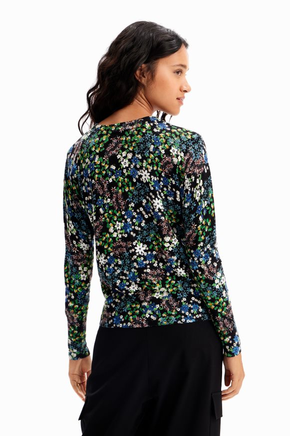 Desigual Women Slim floral fine pullover Clothing PFVZ0B273