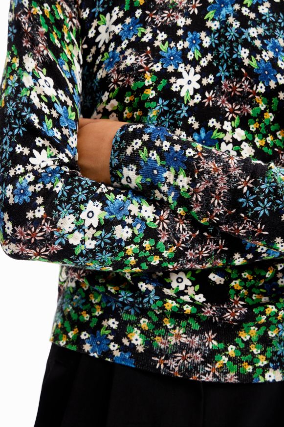 Desigual Women Slim floral fine pullover Clothing PFVZ0B273
