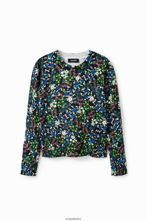 Desigual Women Slim floral fine pullover Clothing PFVZ0B273