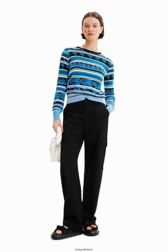 Desigual Women Tropical border pullover Clothing PFVZ0B501