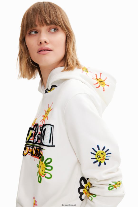 Desigual Women Arty flocked sweatshirt Clothing PFVZ0B974