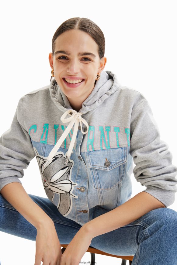 Desigual Women Bugs Bunny trucker sweatshirt Clothing PFVZ0B443