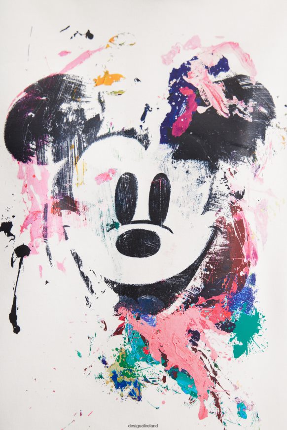 Desigual Women Disney's Mickey Mouse splatter sweatshirt Clothing PFVZ0B391