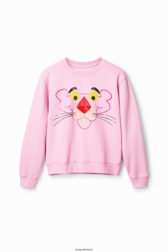 Desigual Women Distressed Pink Panther sweatshirt Clothing PFVZ0B952