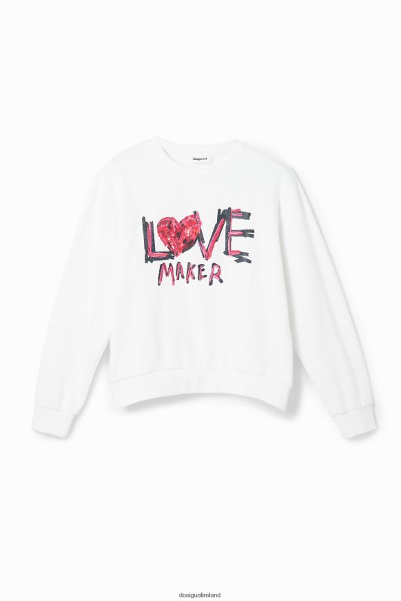 Desigual Women Embroidered message sweatshirt Clothing PFVZ0B631