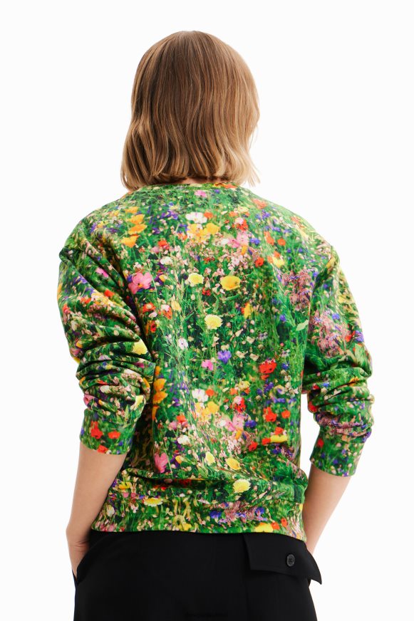 Desigual Women Floral plant sweatshirt Clothing PFVZ0B292