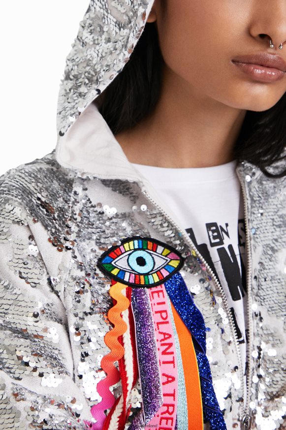Desigual Women Johnson Hartig sequined hoodie Clothing PFVZ0B1098