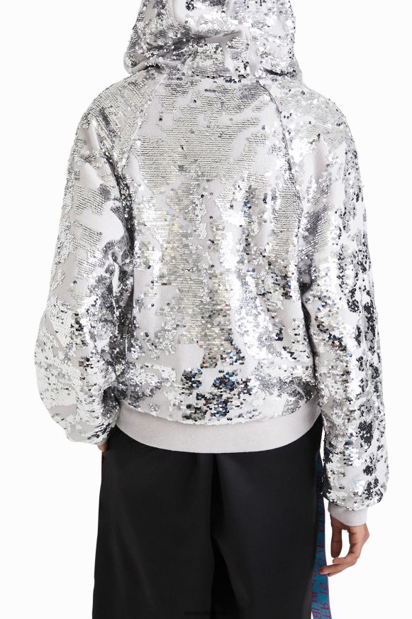 Desigual Women Johnson Hartig sequined hoodie Clothing PFVZ0B1098