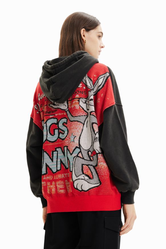 Desigual Women Oversize Bugs Bunny sweatshirt Clothing PFVZ0B943